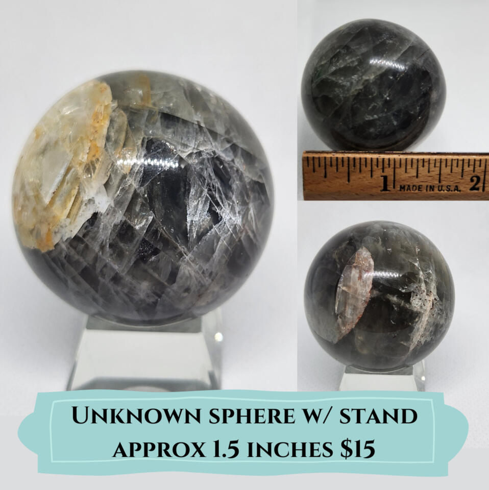 Unknown sphere w stand approx 1.5 inches $15
